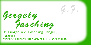 gergely fasching business card